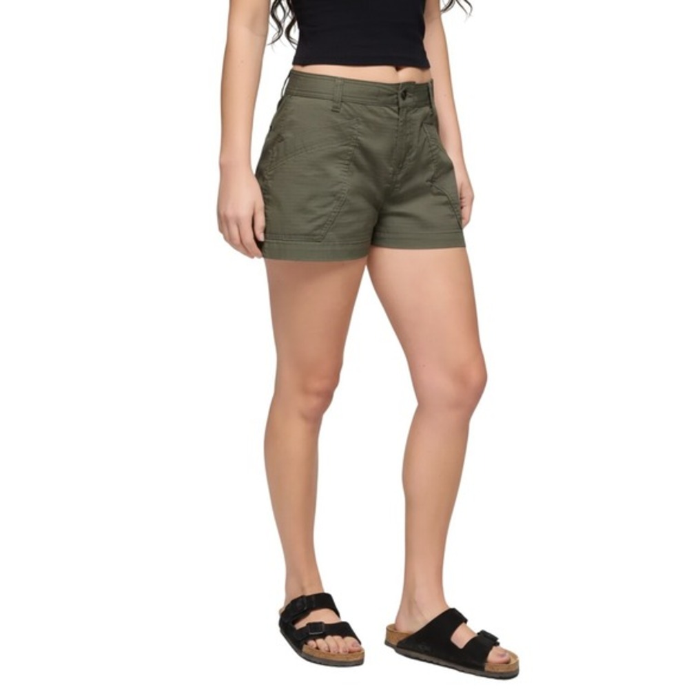 Prana‎ Shorts Womens Size 4 Green Palisades Ripstop Olive Casual Outdoors Hike